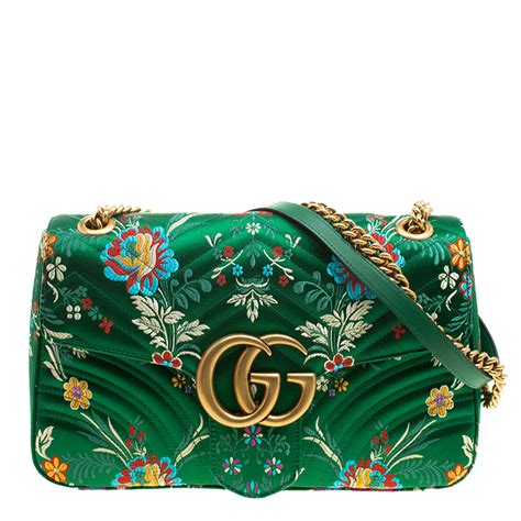 gucci green floral bag|borsa gucci donna.